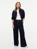 Blue Global Stripe Drawstring Wide Leg Trousers  Women