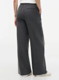 Grey Global Stripe Drawstring Wide Leg Trousers  Women