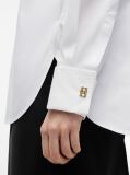 White Relaxed Fit Double Cuff Poplin Shirt  Women