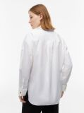 White Relaxed Fit Double Cuff Poplin Shirt  Women