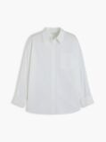 White Relaxed Fit Double Cuff Poplin Shirt  Women