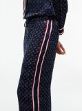 Blue Jacquard Scarf Print Relaxed Straight Trousers  Women