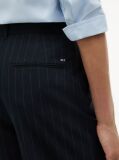 Blue Straight Leg Twill Trousers  Women