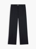 Blue Straight Leg Twill Trousers  Women