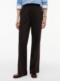 Brown Straight Leg Twill Trousers  Women