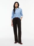 Brown Straight Leg Twill Trousers  Women