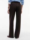 Brown Straight Leg Twill Trousers  Women