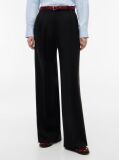 Black Timeless Wool Blend Wide Leg Trousers  Women