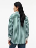 Multi Relaxed Fit Stripe Double Cuff Shirt  Women
