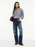 Multi Relaxed Fit Stripe Double Cuff Shirt  Women