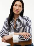 Multi Relaxed Fit Stripe Double Cuff Shirt  Women