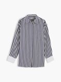 Multi Relaxed Fit Stripe Double Cuff Shirt  Women