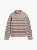 Multi Cashmere Blend Relaxed Mock Neck Jumper  Women