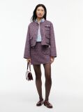Multi Gold-Tone Button Wool Blend Mini Skirt  Women