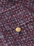 Multi Gold-Tone Button Wool Blend Mini Skirt  Women