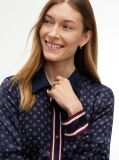 Blue Scarf Print Jacquard Mini Shirt Dress  Women