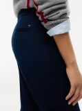 Blue Slim Straight Gabardine Trousers  Women