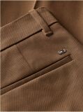 Brown Slim Straight Gabardine Trousers  Women