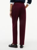 Red Slim Straight Gabardine Trousers  Women