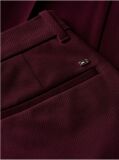 Red Slim Straight Gabardine Trousers  Women