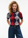 Multi Argyle Short Sleeve Jumper  Women