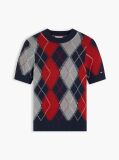 Multi Argyle Short Sleeve Jumper  Women