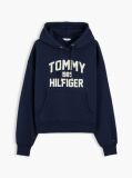 Μπλε Άνετο Fleece Hoody Με Varsity Λογότυπο  Γυναίκες