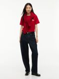 Red Logo Jersey Crew Neck T-Shirt  Women