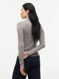 Grey Slim Mock Neck Long Sleeve Top  Women