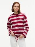 Multi Rugby Stripe Drawstring Long Sleeve T-Shirt  Women