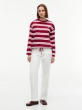 Multi Rugby Stripe Drawstring Long Sleeve T-Shirt  Women