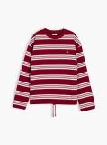 Multi Rugby Stripe Drawstring Long Sleeve T-Shirt  Women