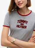 Γκρι Slim T-Shirt Με Varsity Λογότυπο  Γυναίκες