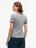 Γκρι Slim T-Shirt Με Varsity Λογότυπο  Γυναίκες