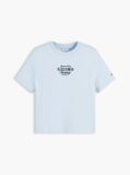 Blue Logo Interlock Knit Crew Neck T-Shirt  Women