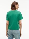 Green Logo Interlock Knit Crew Neck T-Shirt  Women