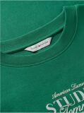 Green Logo Interlock Knit Crew Neck T-Shirt  Women