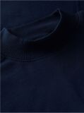 Blue Gold-Tone Button Mock Neck T-Shirt  Women