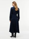 Blue Jacquard Midi Shirt Dress  Women