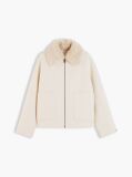 Beige Double-Faced Wool Blend Relaxed Jacket  Women