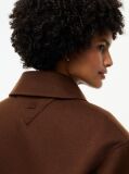 Brown Double-Faced Wool Blend Relaxed Jacket  Women