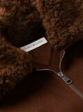Brown Double-Faced Wool Blend Relaxed Jacket  Women