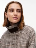 Multi Check Raglan Sleeve Relaxed Cape Coat  Women