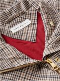 Multi Check Raglan Sleeve Relaxed Cape Coat  Women