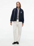 Γκρι Slim Μακρυμάνικο T-Shirt Με Κλασική Λαιμόκοψη  Γυναίκες