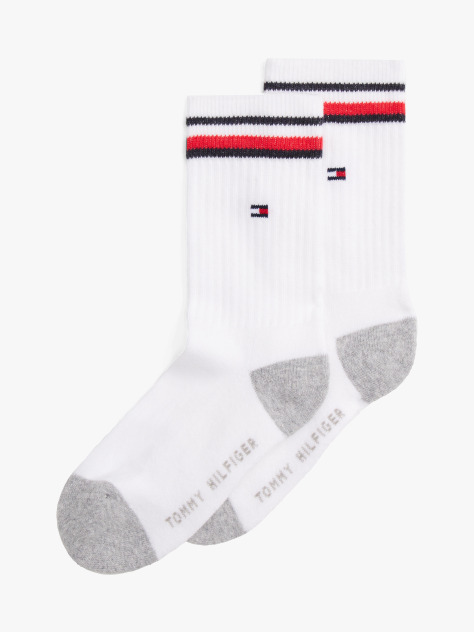 White TH Kids Iconic Sports Sock 2P  Kids Unisex