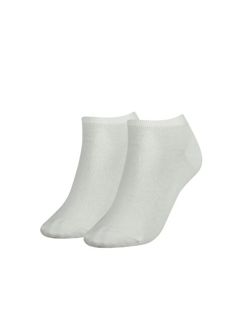 White 2-Pack Contrast Trainer Socks  Women