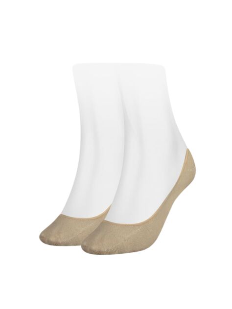 Beige Tommy Hilfiger Women's Invisible Footie Socks 2 pack  Women