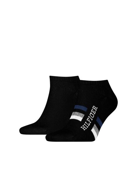 Black Tommy Hilfiger Men's Sneaker Socks 2 Pack  Men