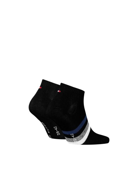 Black Tommy Hilfiger Men's Sneaker Socks 2 Pack  Men